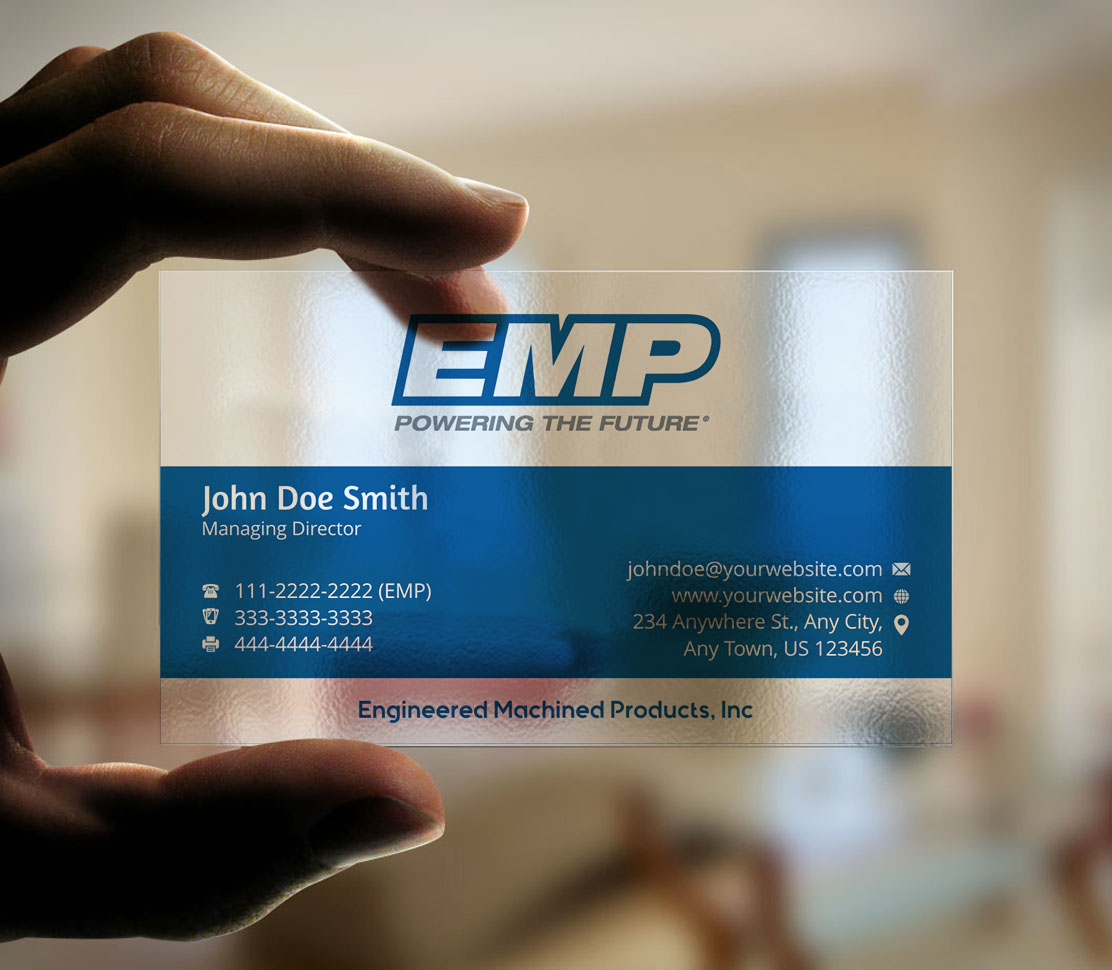Business Card Design by INDIAN_Ashok for Engineered Machined Products, Inc | Design #17740669