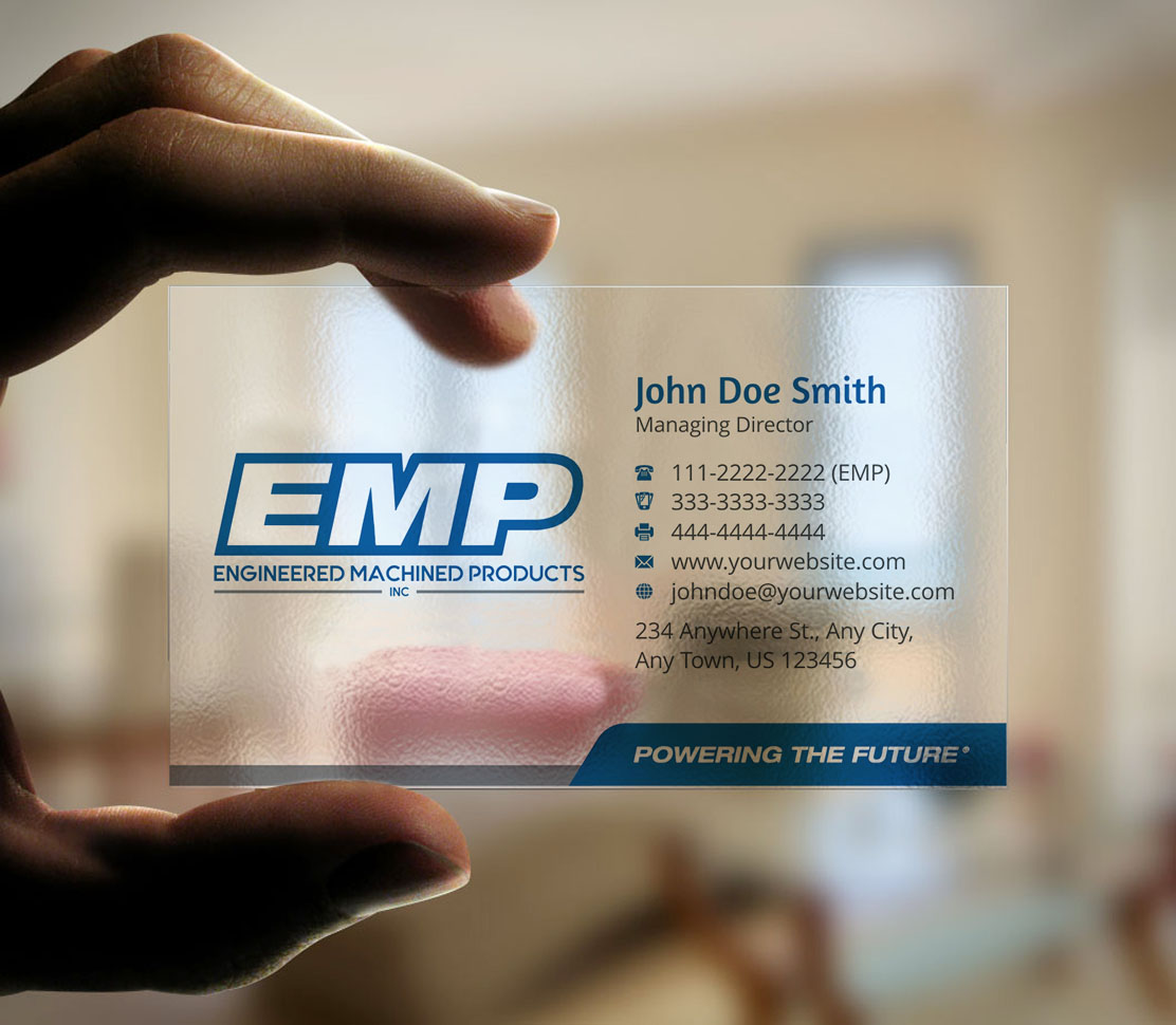 Business Card Design by INDIAN_Ashok for Engineered Machined Products, Inc | Design #17740673