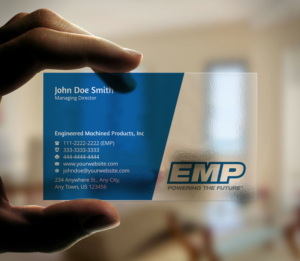 Business Card Design by INDIAN_Ashok for Engineered Machined Products, Inc | Design: #17740678