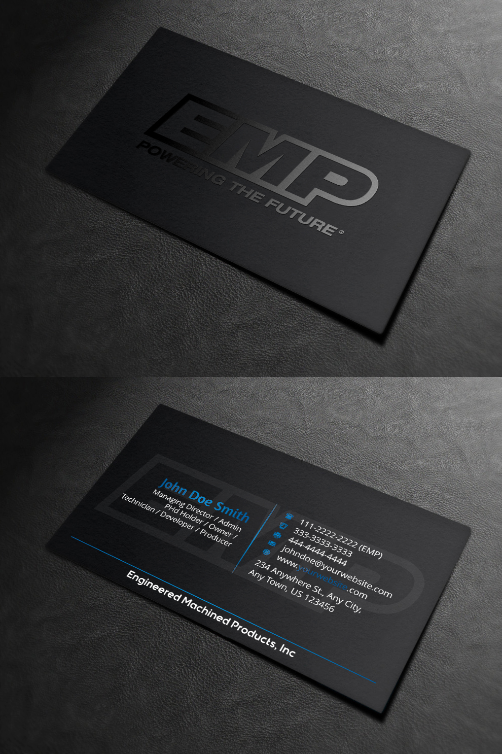 Business Card Design by INDIAN_Ashok for Engineered Machined Products, Inc | Design #17742956