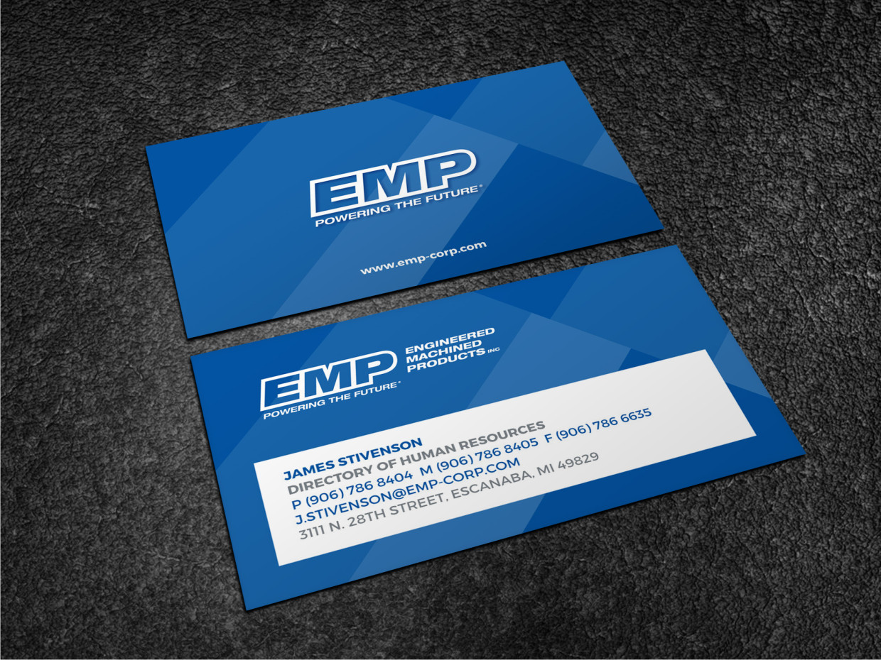 Visitenkarten-Design von Atvento Graphics für Engineered Machined Products, Inc | Design #17755045
