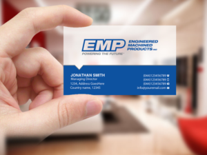 Business Card Design by Creations Box 2015 for Engineered Machined Products, Inc | Design: #17751593