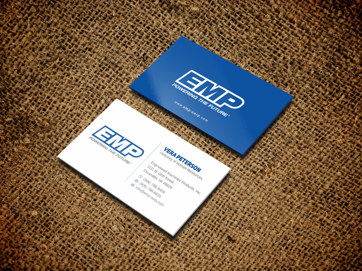 Visitenkarten-Design von HYPdesign für Engineered Machined Products, Inc | Design #17800703