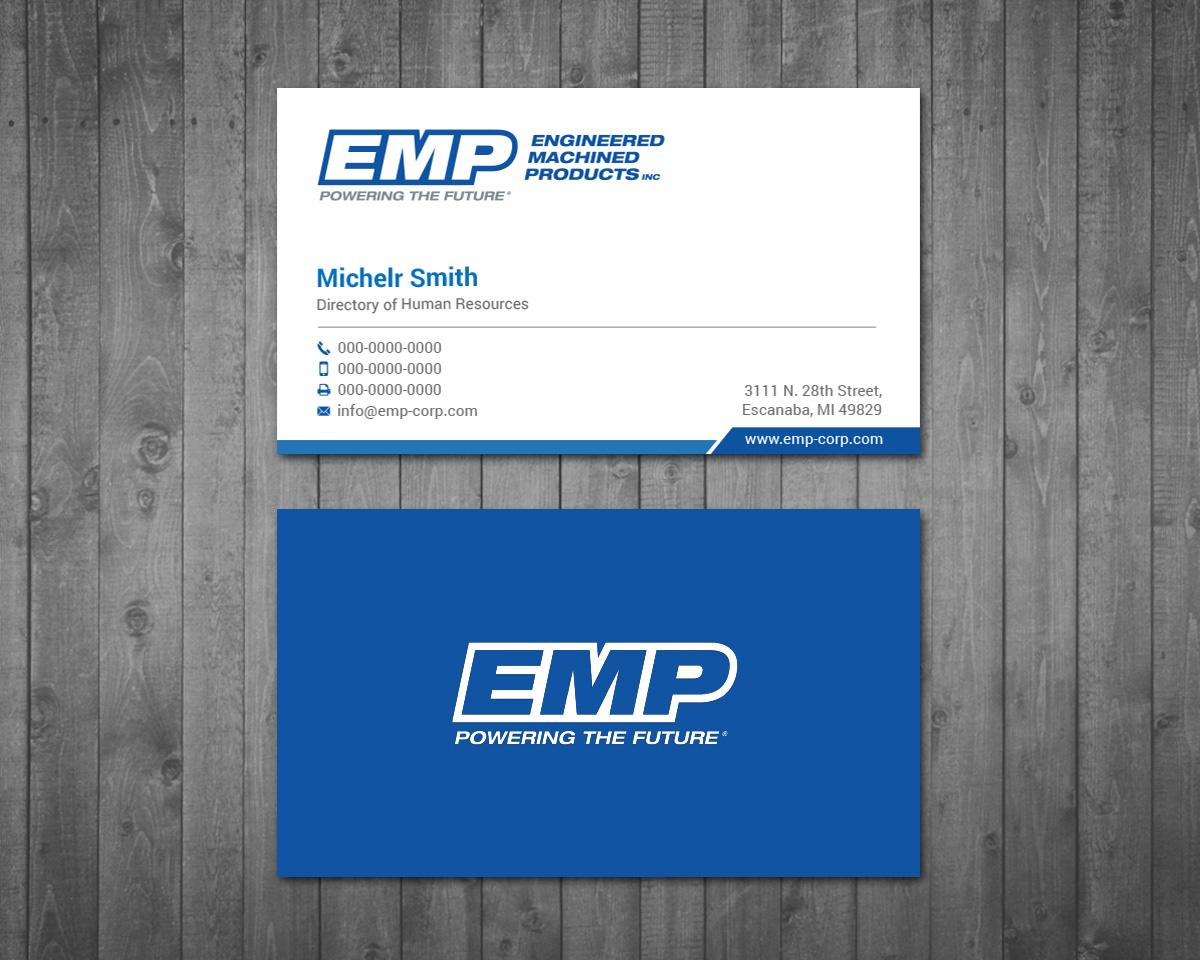 Business Card Design by Right_D for Engineered Machined Products, Inc | Design #17740290