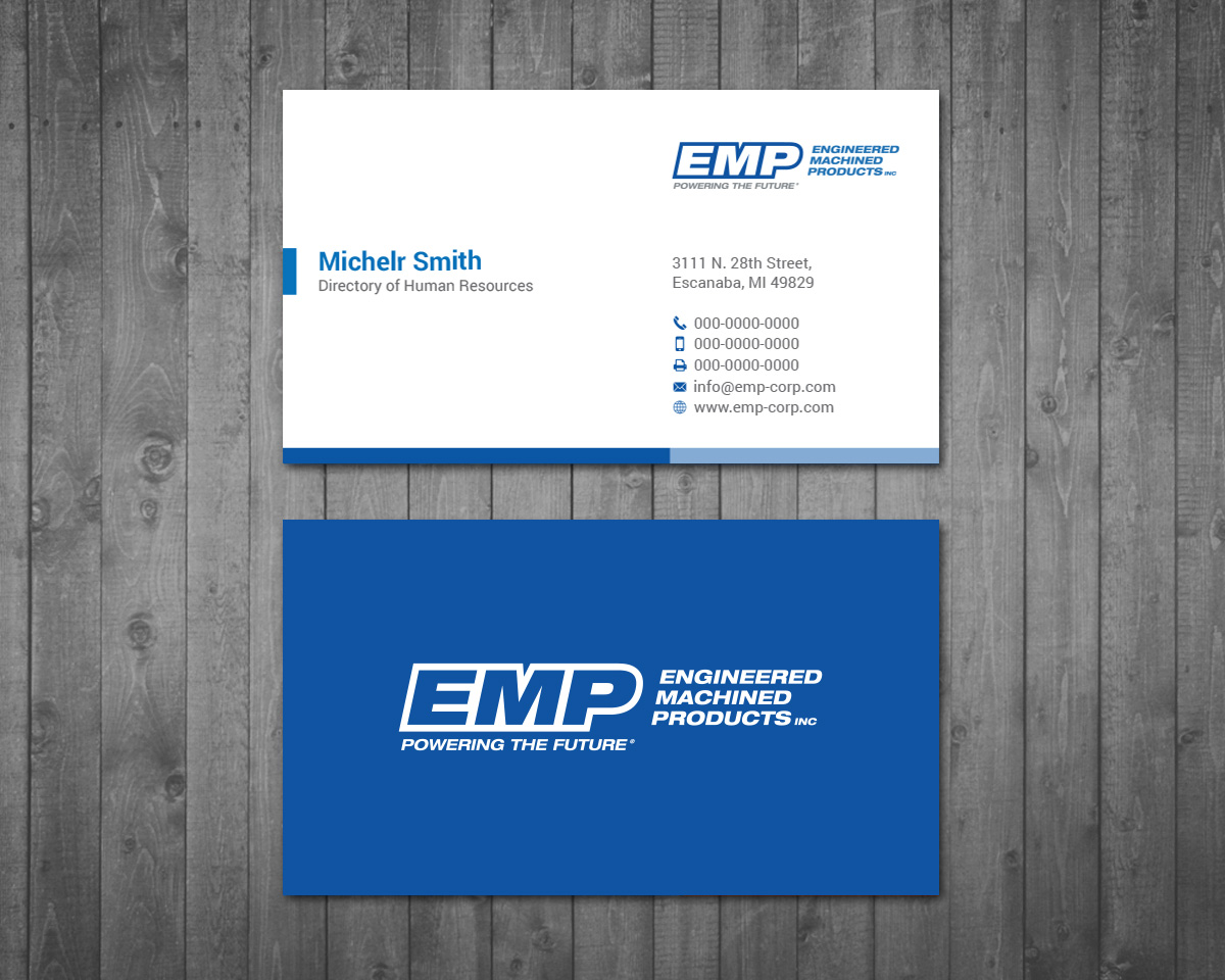 Business Card Design by Right_D for Engineered Machined Products, Inc | Design #17740424