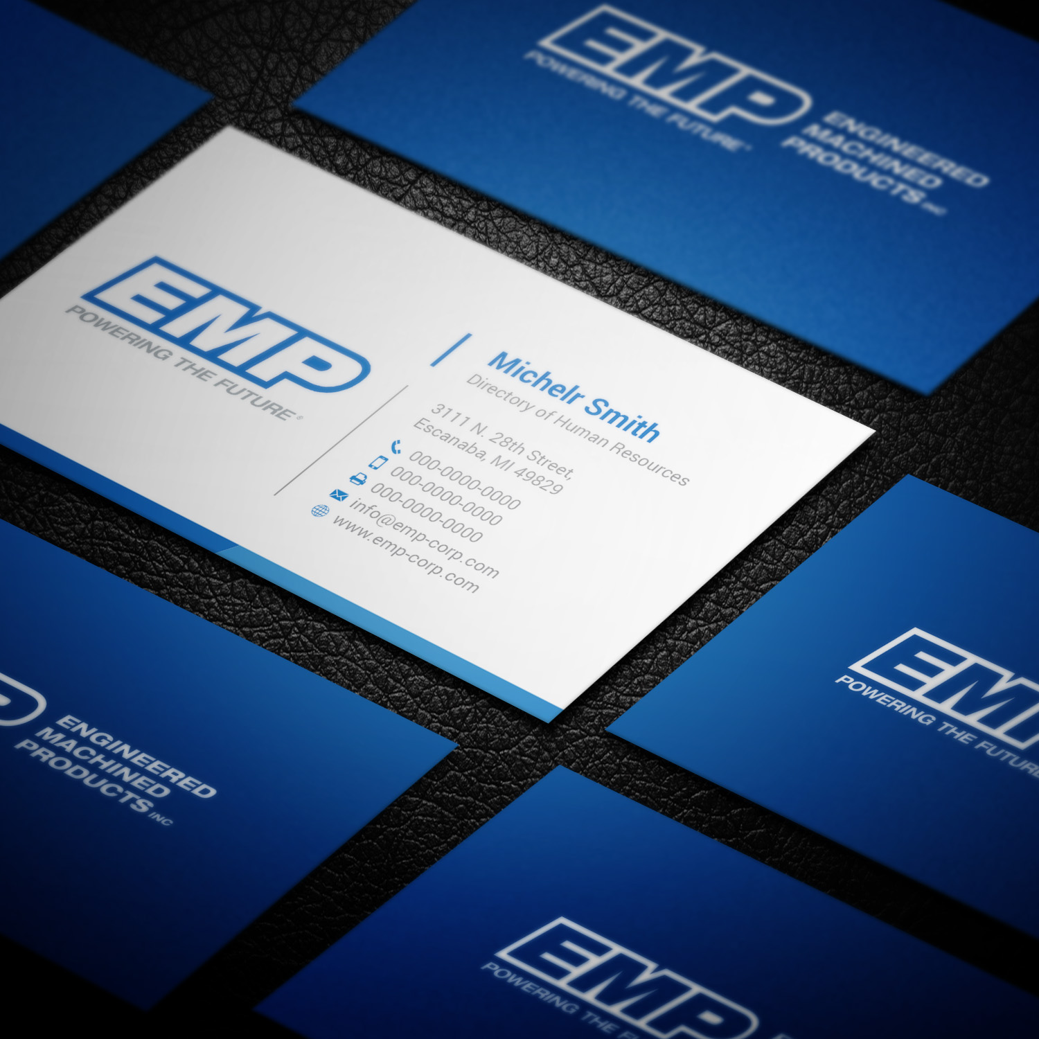 Business Card Design by Right_D for Engineered Machined Products, Inc | Design #17740696