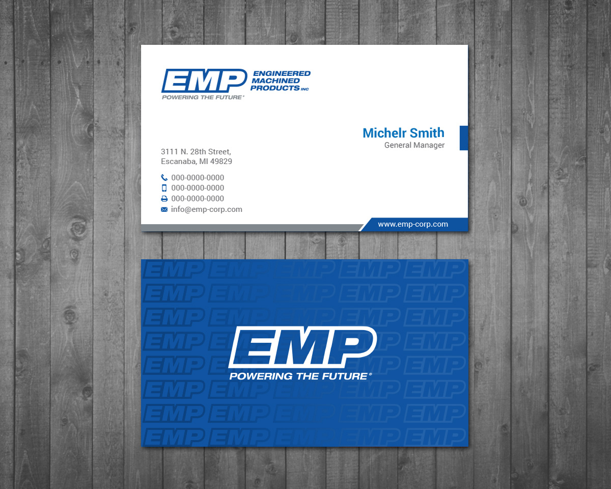 Business Card Design by Right_D for Engineered Machined Products, Inc | Design #17740757
