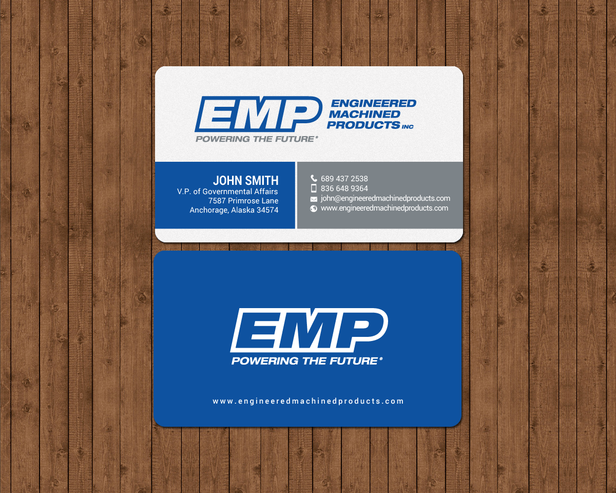 Business Card Design by chandrayaan.creative for Engineered Machined Products, Inc | Design #17773565