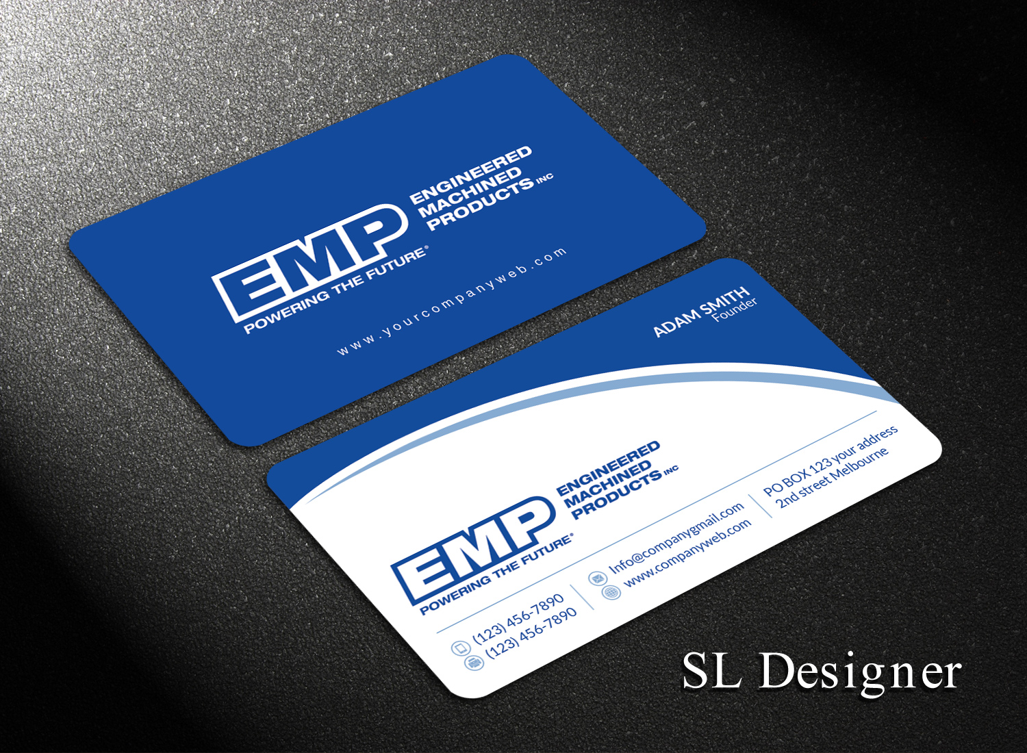 Business Card Design by SL Designer for Engineered Machined Products, Inc | Design #17741249