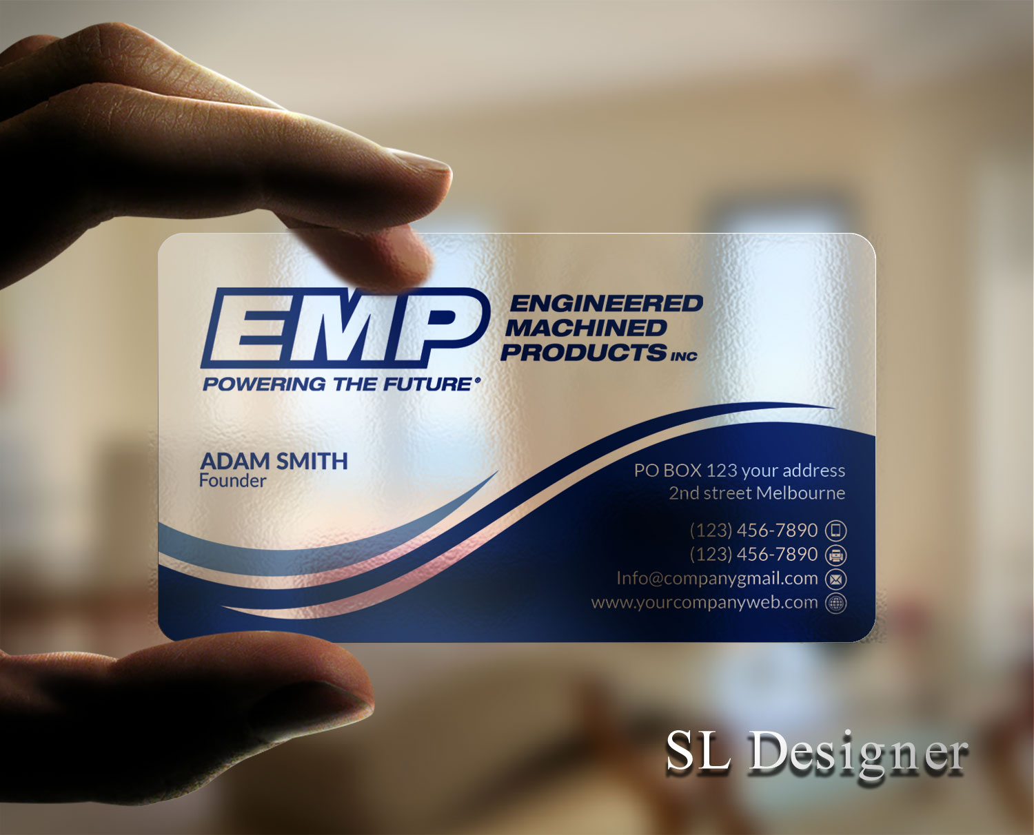 Visitenkarten-Design von SL Designer für Engineered Machined Products, Inc | Design #17741252