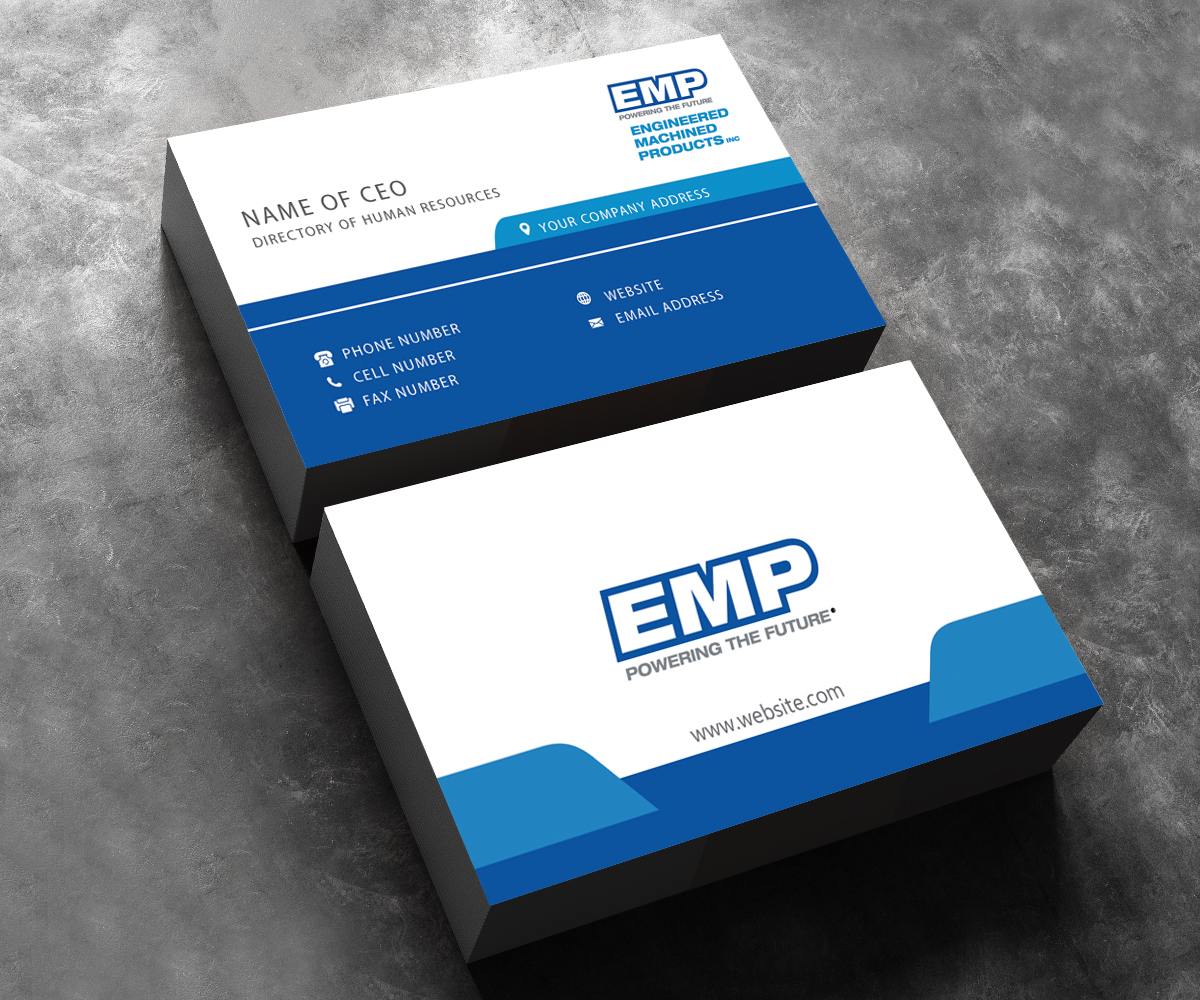 Business Card Design by M6G for Engineered Machined Products, Inc | Design #17787051