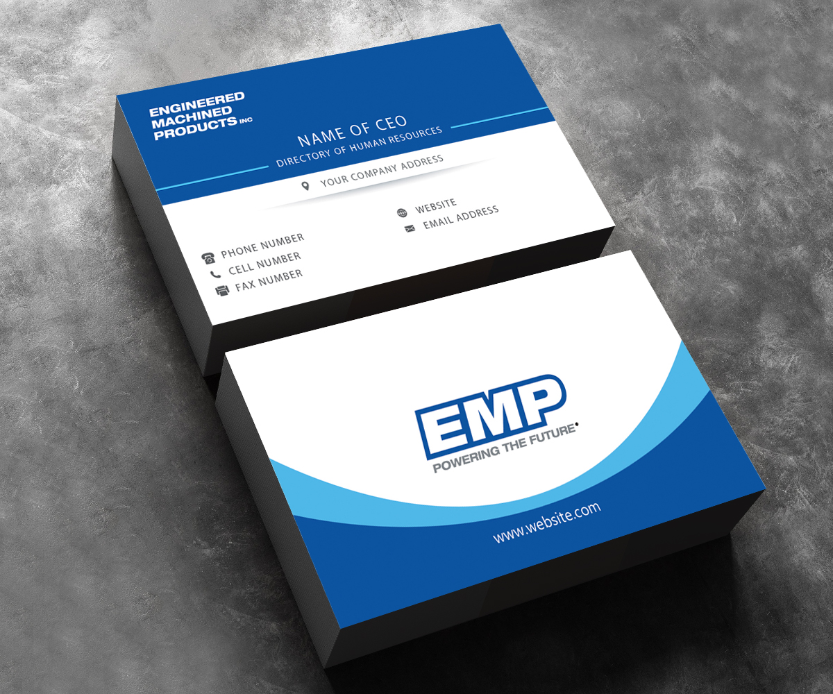 Business Card Design by M6G for Engineered Machined Products, Inc | Design #17787123