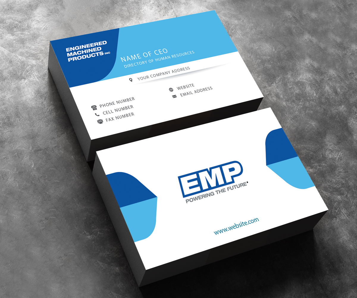 Business Card Design by M6G for Engineered Machined Products, Inc | Design #17787139