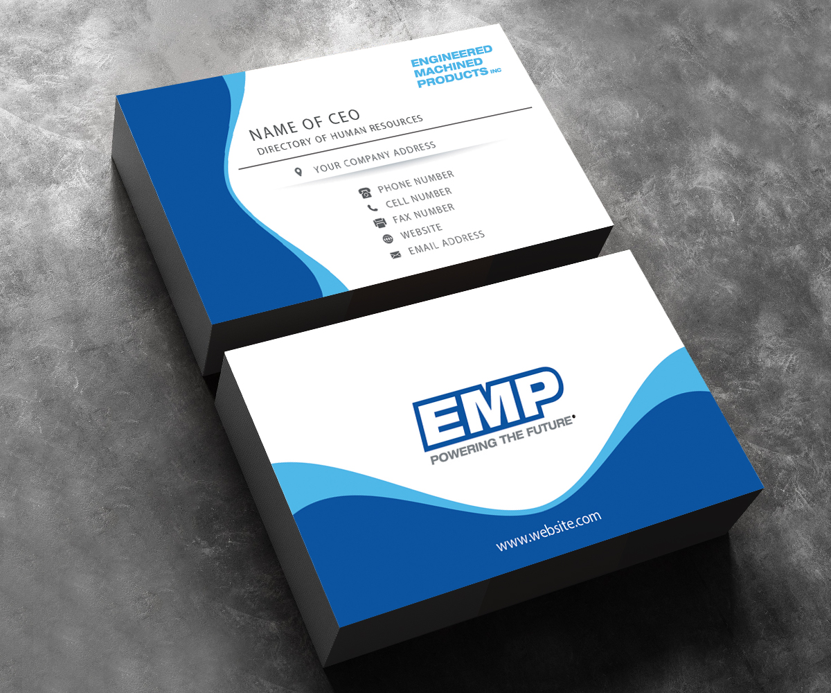 Business Card Design by M6G for Engineered Machined Products, Inc | Design #17787160