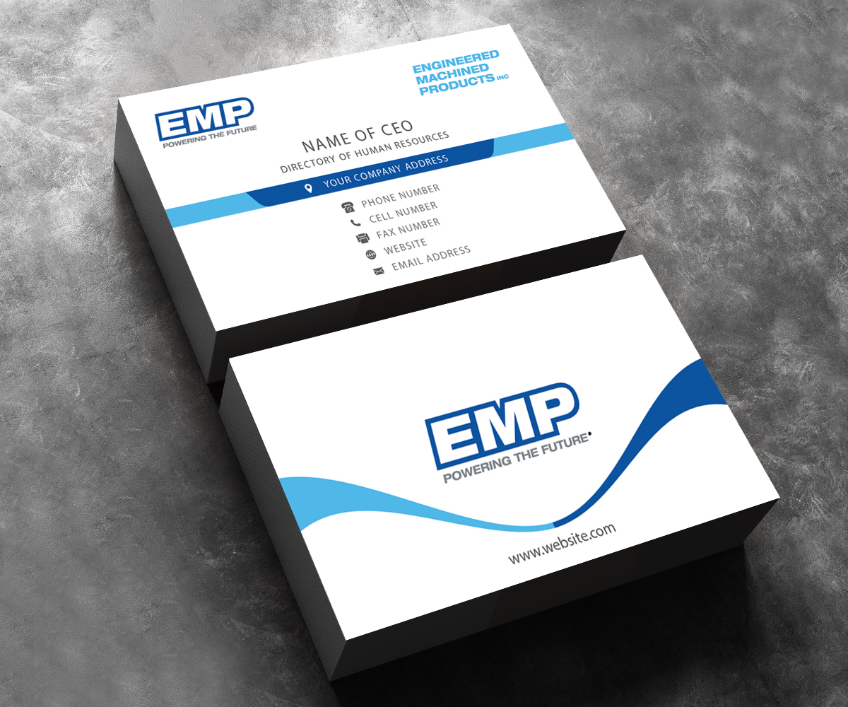 Business Card Design by M6G for Engineered Machined Products, Inc | Design #17787166