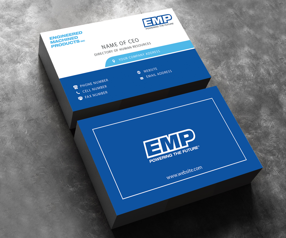Business Card Design by M6G for Engineered Machined Products, Inc | Design #17787188