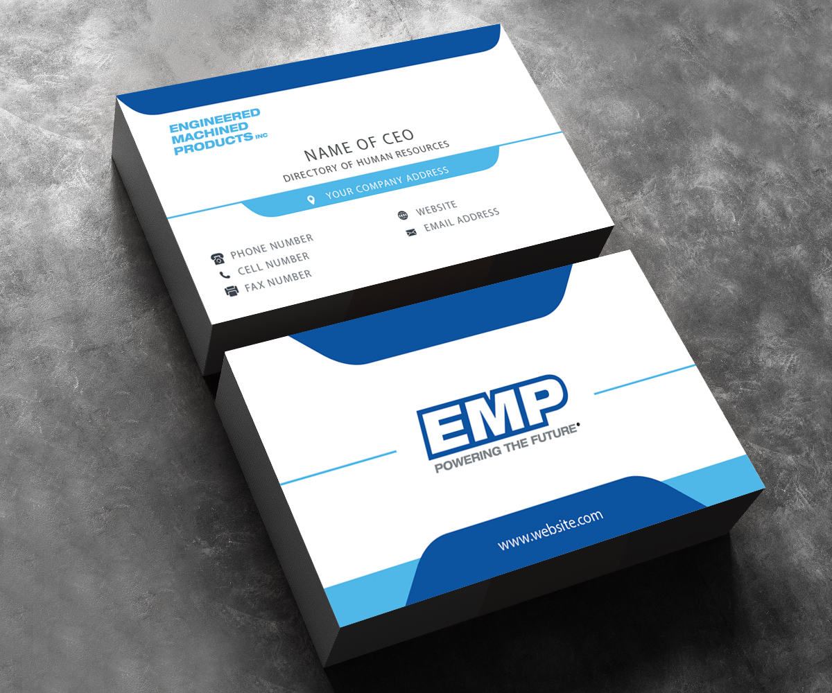 Business Card Design by M6G for Engineered Machined Products, Inc | Design #17787216