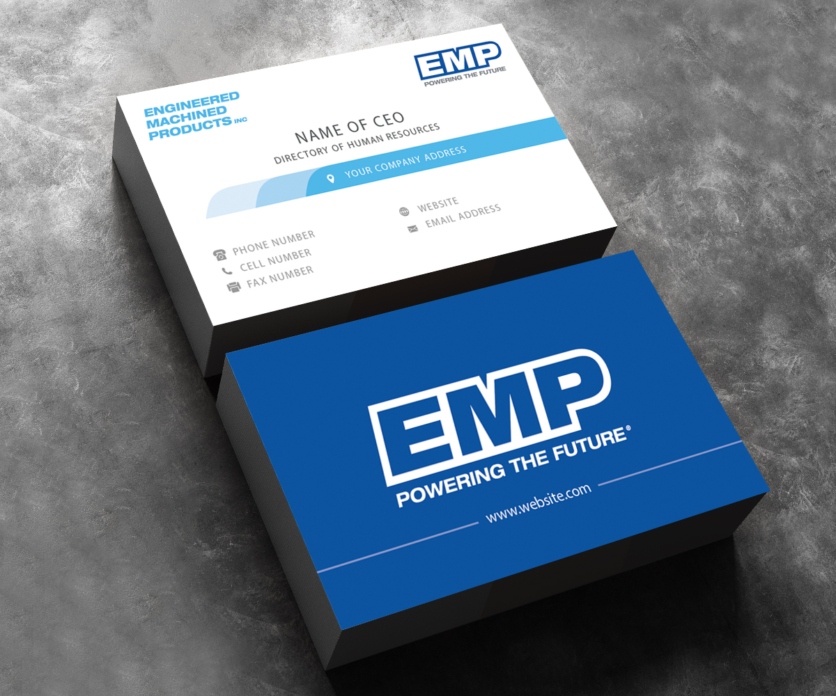 Business Card Design by M6G for Engineered Machined Products, Inc | Design #17833948