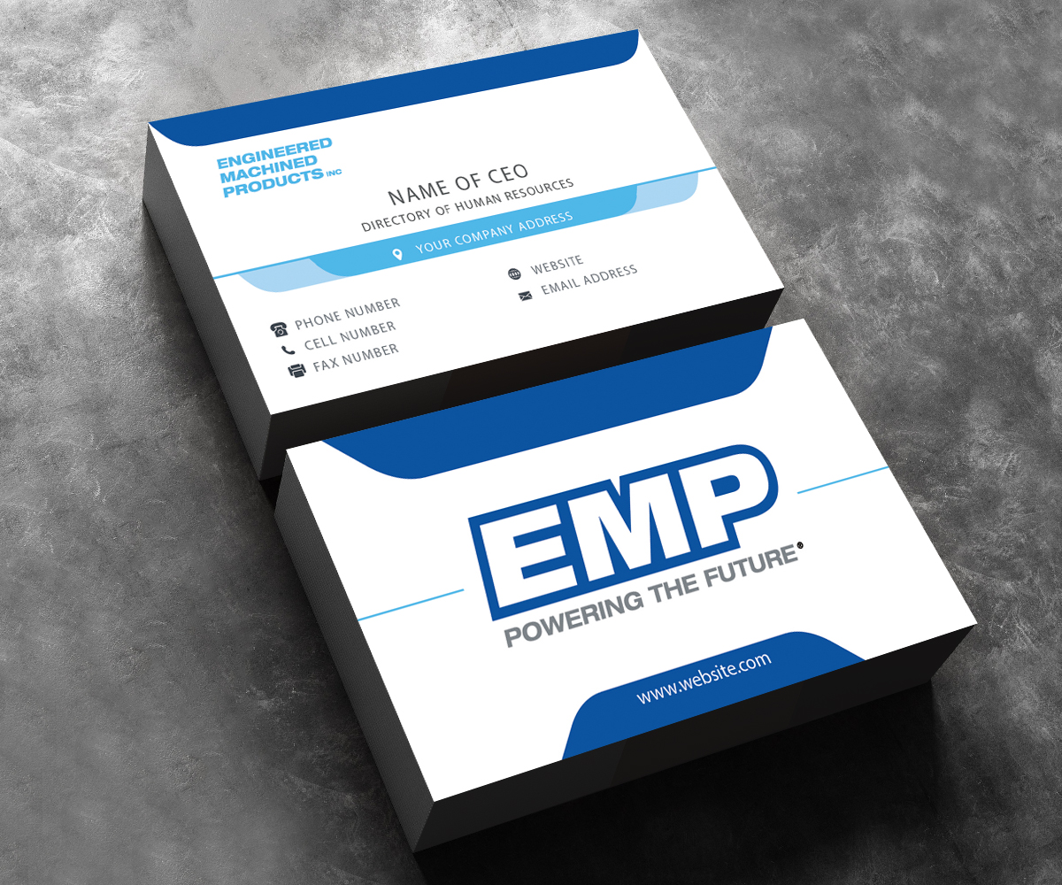 Business Card Design by M6G for Engineered Machined Products, Inc | Design #17833974