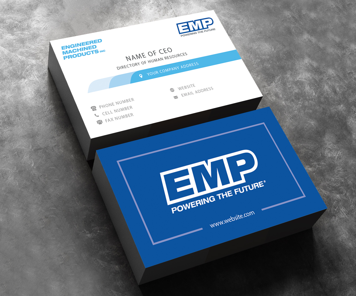 Business Card Design by M6G for Engineered Machined Products, Inc | Design #17833994