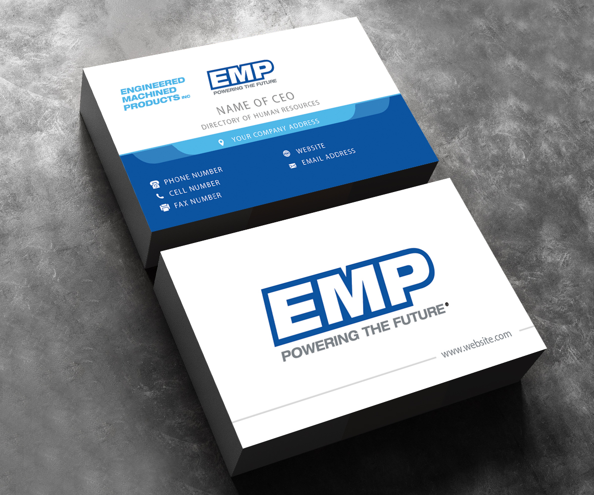 Business Card Design by M6G for Engineered Machined Products, Inc | Design #17834066