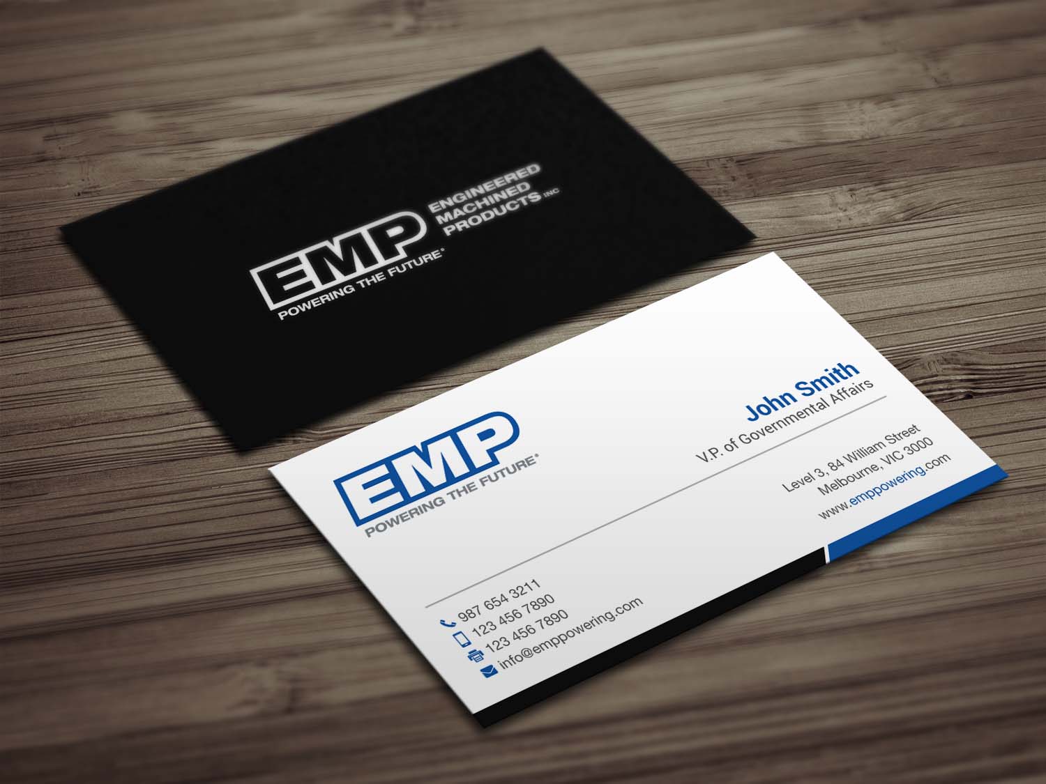 Business Card Design by mdreyad for Engineered Machined Products, Inc | Design #17777517