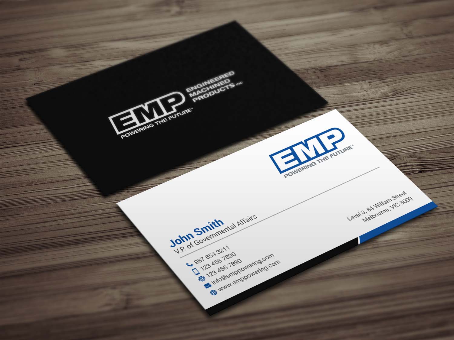 Business Card Design by mdreyad for Engineered Machined Products, Inc | Design #17777525