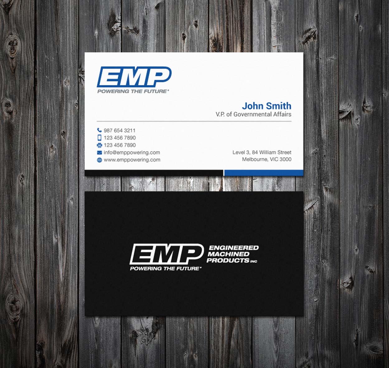 Business Card Design by mdreyad for Engineered Machined Products, Inc | Design #17777617