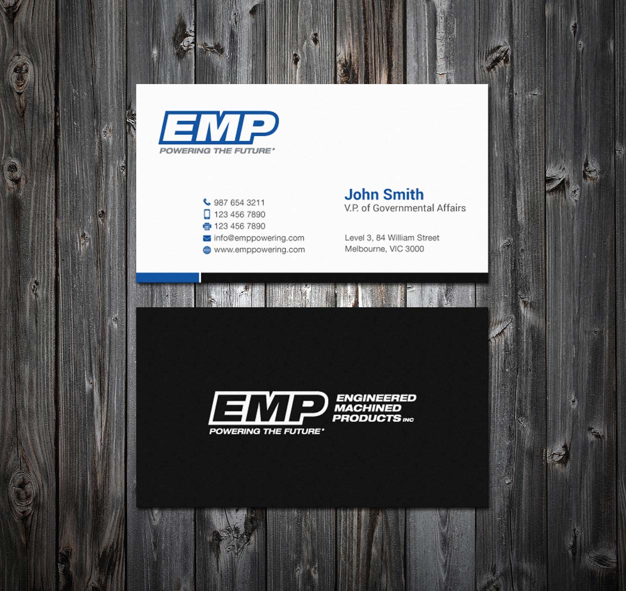 Business Card Design by mdreyad for Engineered Machined Products, Inc | Design #17779663