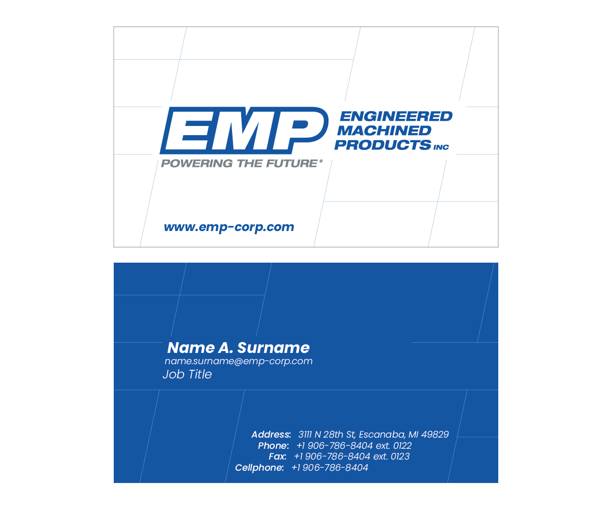 Business Card Design by therafa for Engineered Machined Products, Inc | Design #17793912