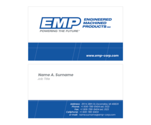 Business Card Design by therafa for Engineered Machined Products, Inc | Design: #17793913