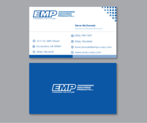 Business Card Design by kiPtum for Engineered Machined Products, Inc | Design #17808563