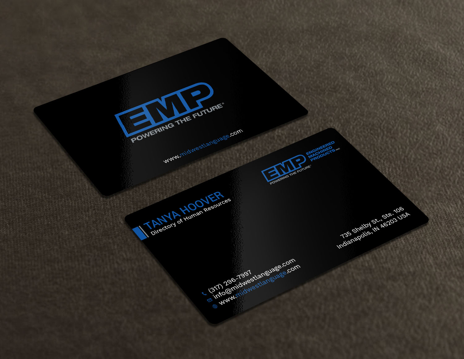 Business Card Design by Tripti Ranjan Gain for Engineered Machined Products, Inc | Design #17742654