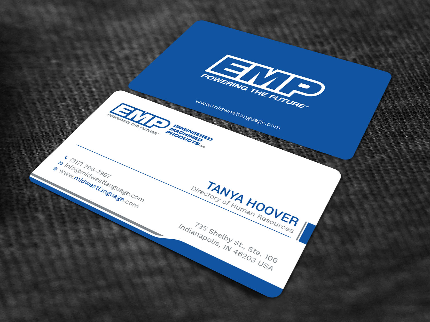 Business Card Design by Tripti Ranjan Gain for Engineered Machined Products, Inc | Design #17742656