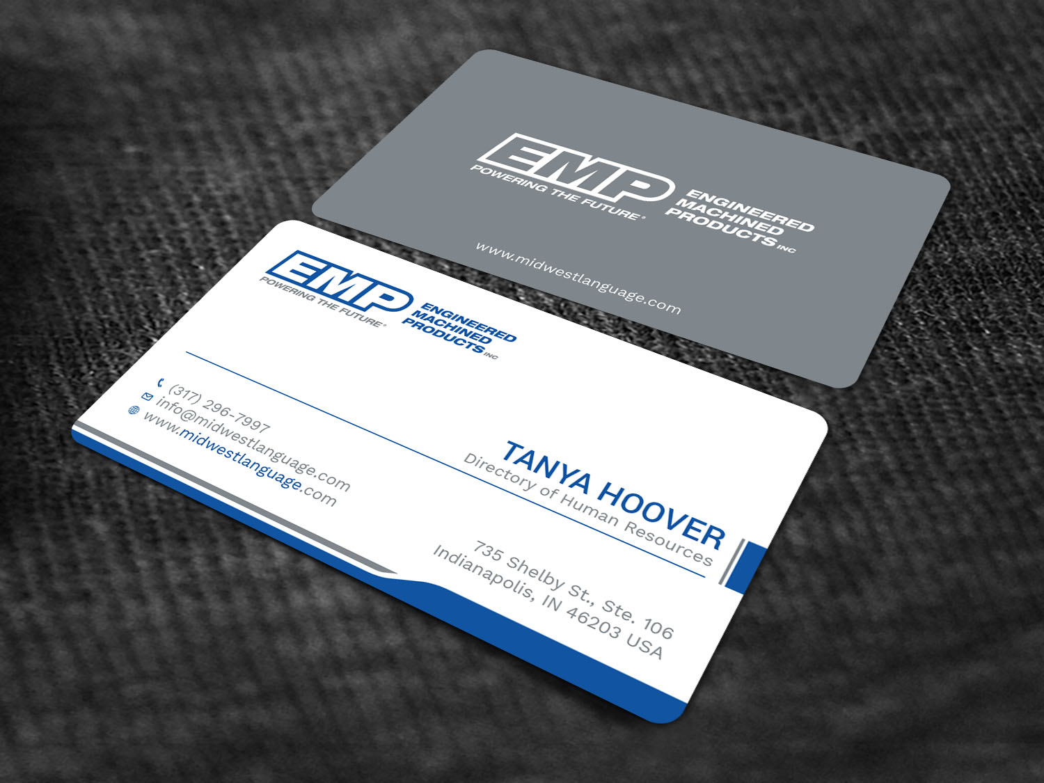 Business Card Design by Tripti Ranjan Gain for Engineered Machined Products, Inc | Design #17742657