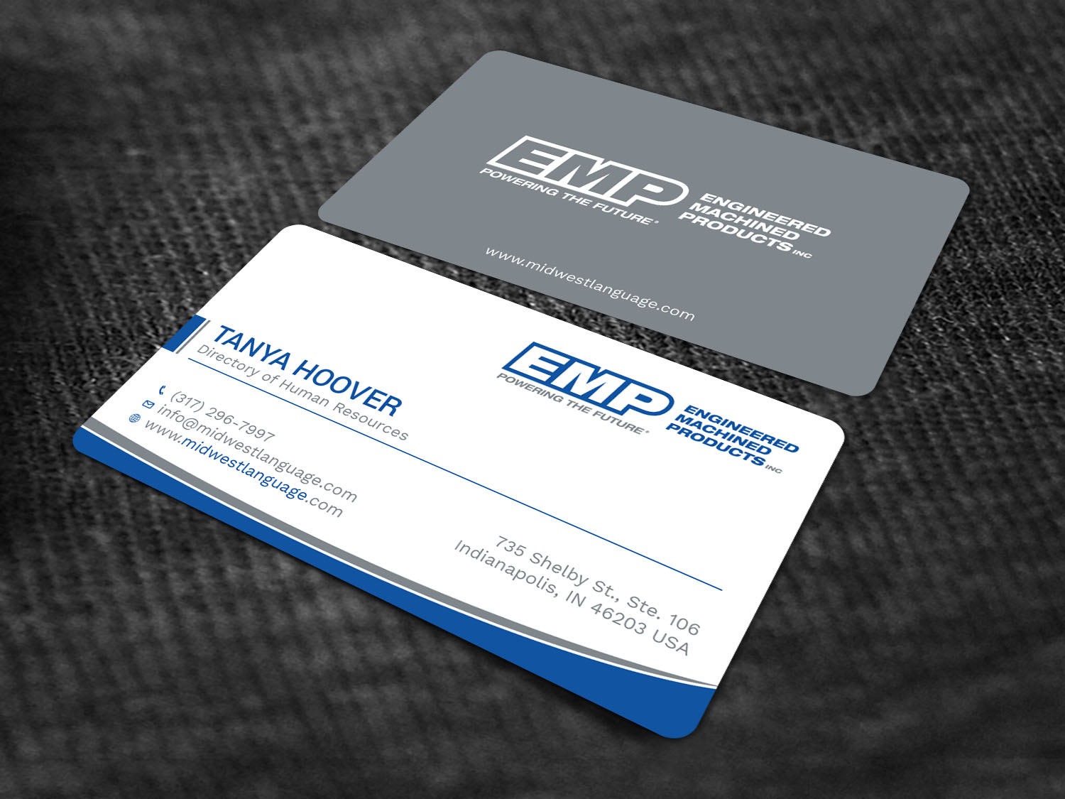 Business Card Design by Tripti Ranjan Gain for Engineered Machined Products, Inc | Design #17742663