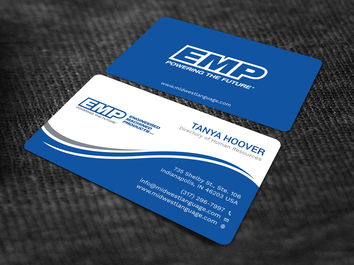 Business Card Design by Tripti Ranjan Gain for Engineered Machined Products, Inc | Design #17742665