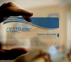Business Card Design by Tripti Ranjan Gain for Engineered Machined Products, Inc | Design: #17742669