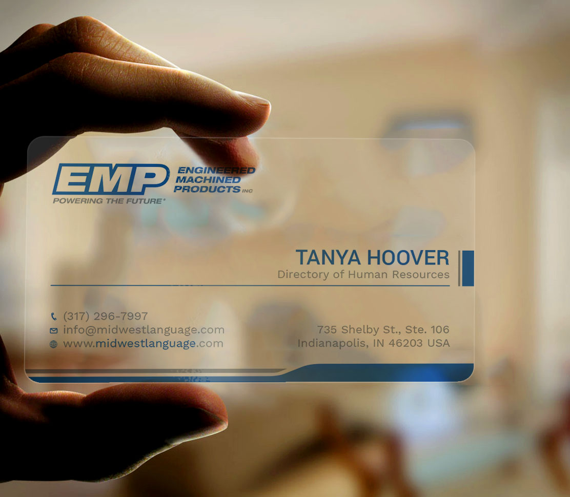 Business Card Design by Tripti Ranjan Gain for Engineered Machined Products, Inc | Design #17742670