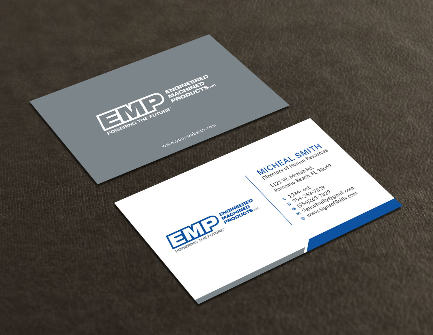 Business Card Design by Tripti Ranjan Gain for Engineered Machined Products, Inc | Design #17746796