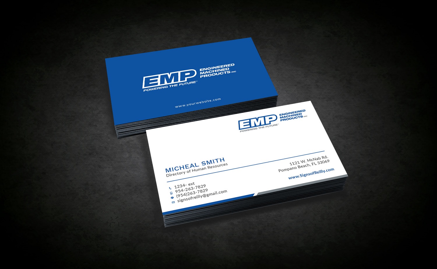 Business Card Design by Tripti Ranjan Gain for Engineered Machined Products, Inc | Design #17746848