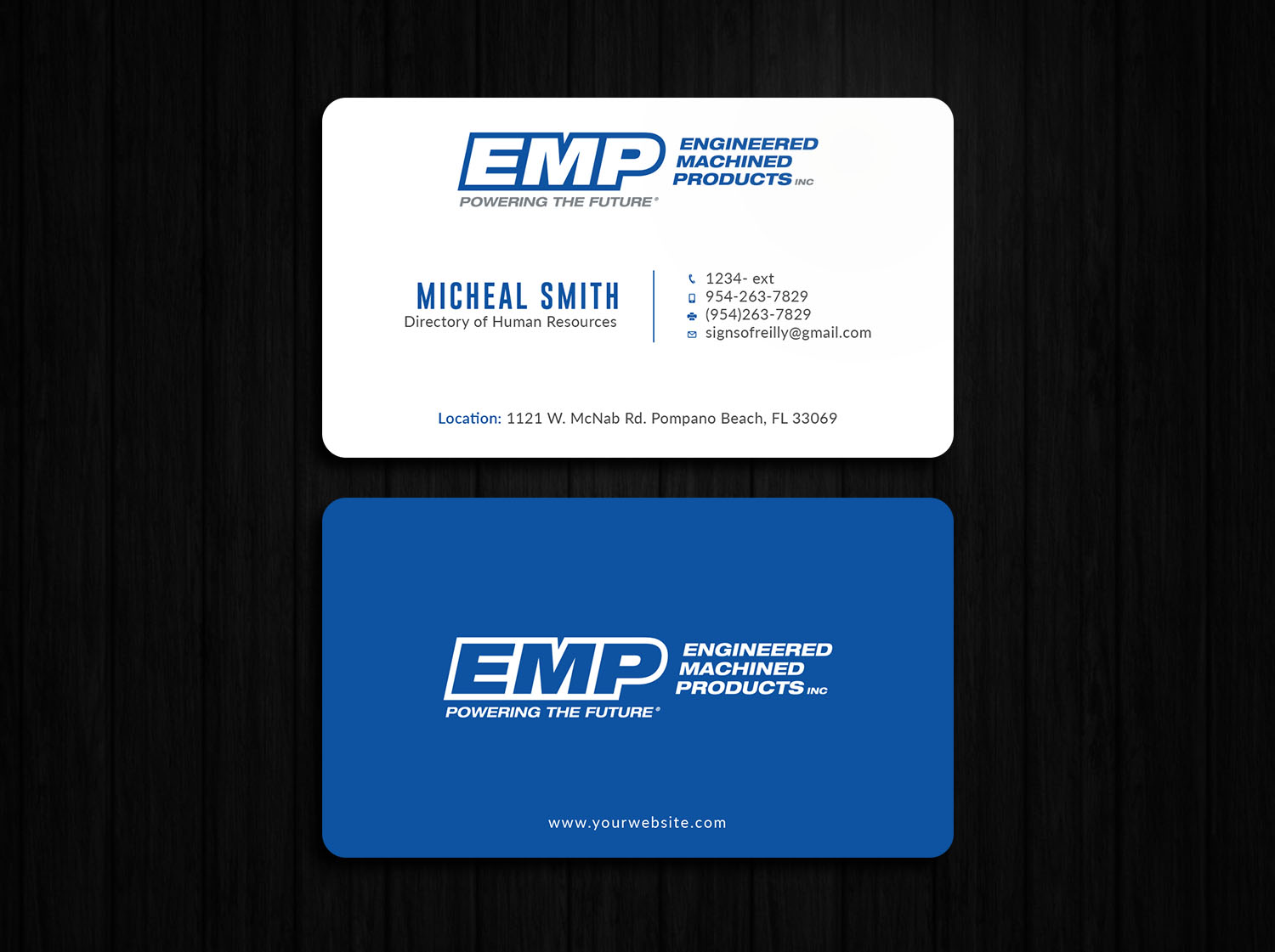 Business Card Design by Tripti Ranjan Gain for Engineered Machined Products, Inc | Design #17746858