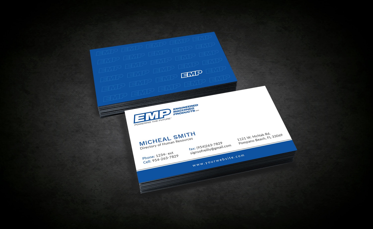 Business Card Design by Tripti Ranjan Gain for Engineered Machined Products, Inc | Design #17746861