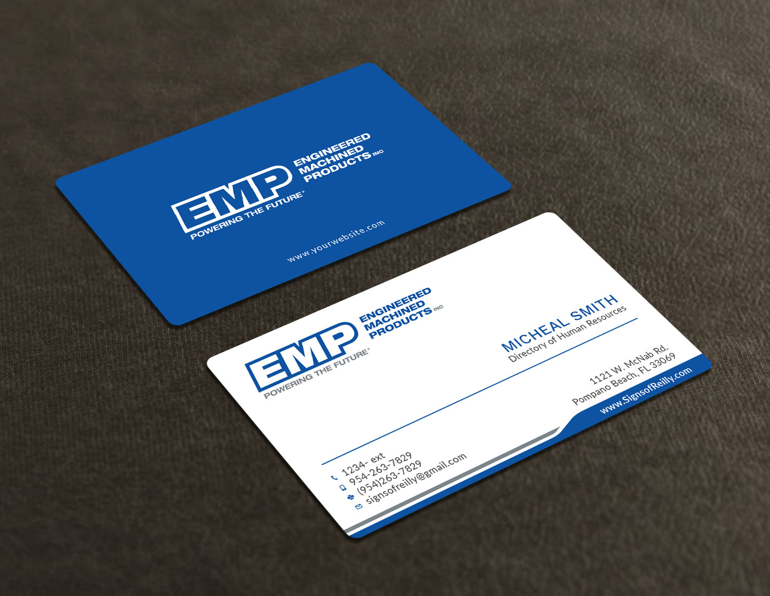 Business Card Design by Tripti Ranjan Gain for Engineered Machined Products, Inc | Design #17746862