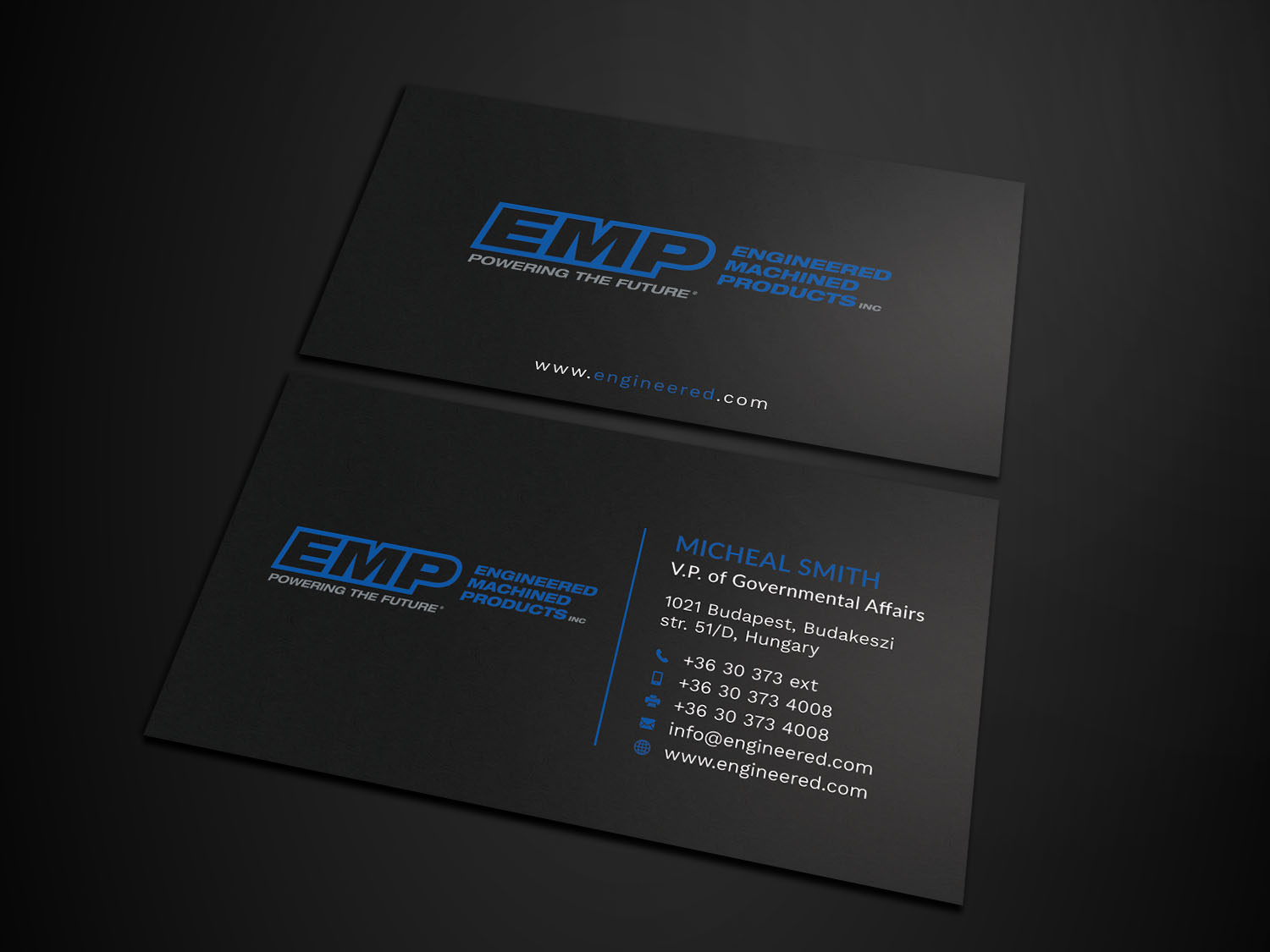 Business Card Design by Tripti Ranjan Gain for Engineered Machined Products, Inc | Design #17746868