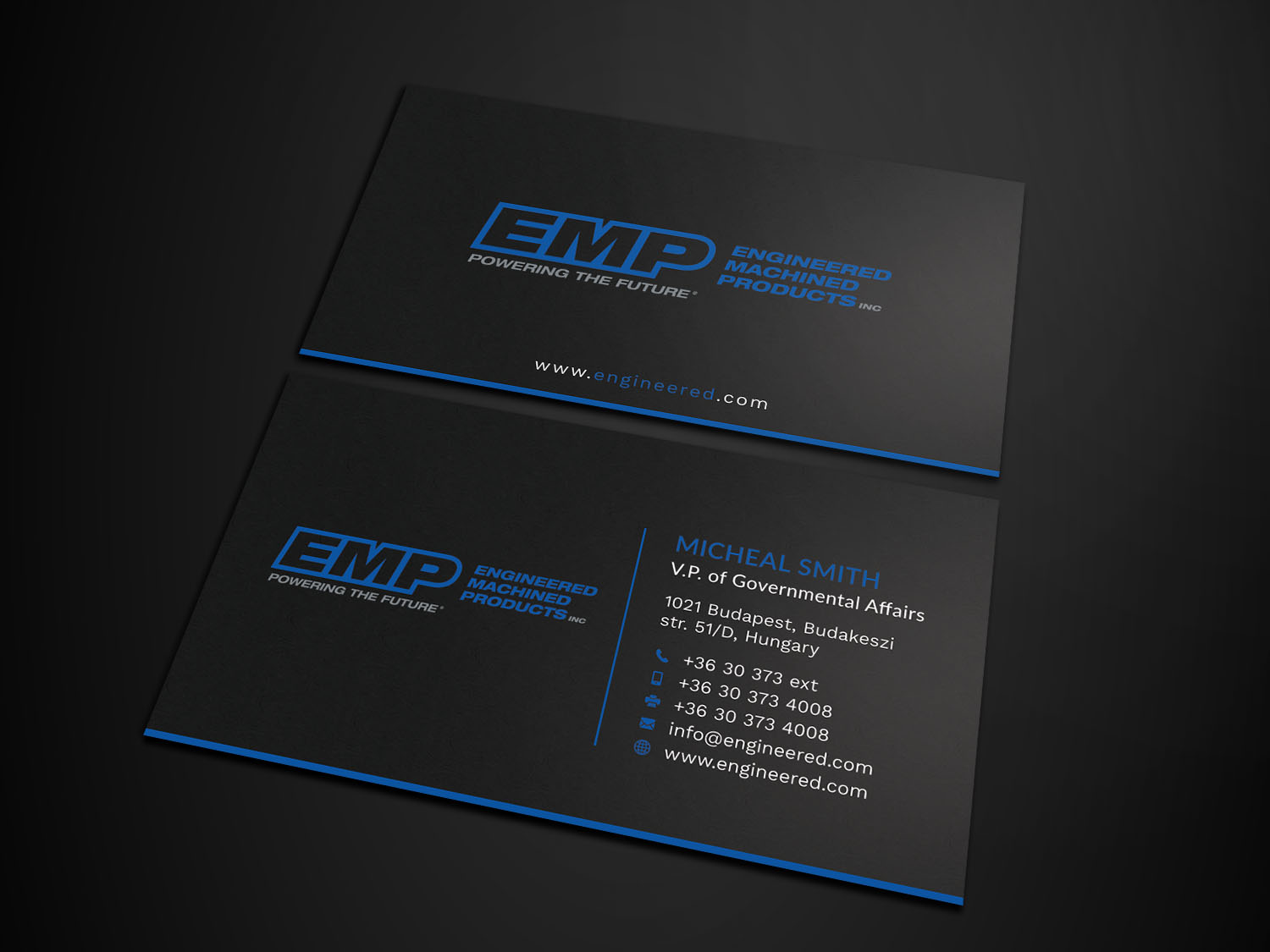 Business Card Design by Tripti Ranjan Gain for Engineered Machined Products, Inc | Design #17746870
