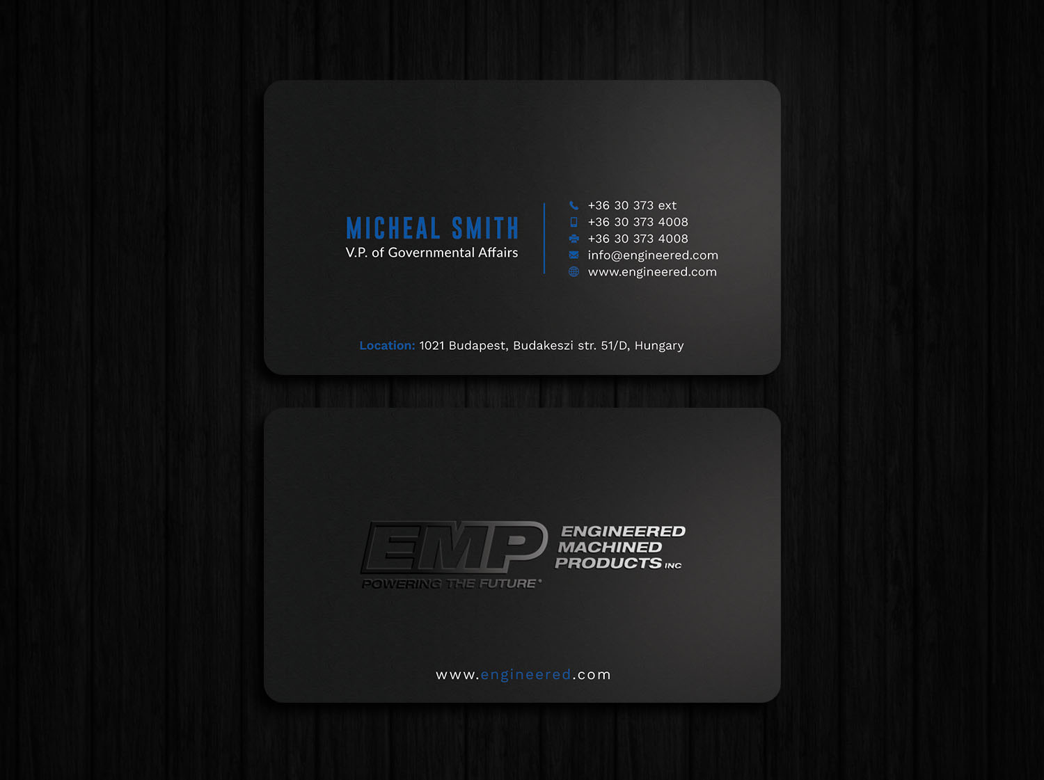 Business Card Design by Tripti Ranjan Gain for Engineered Machined Products, Inc | Design #17746888