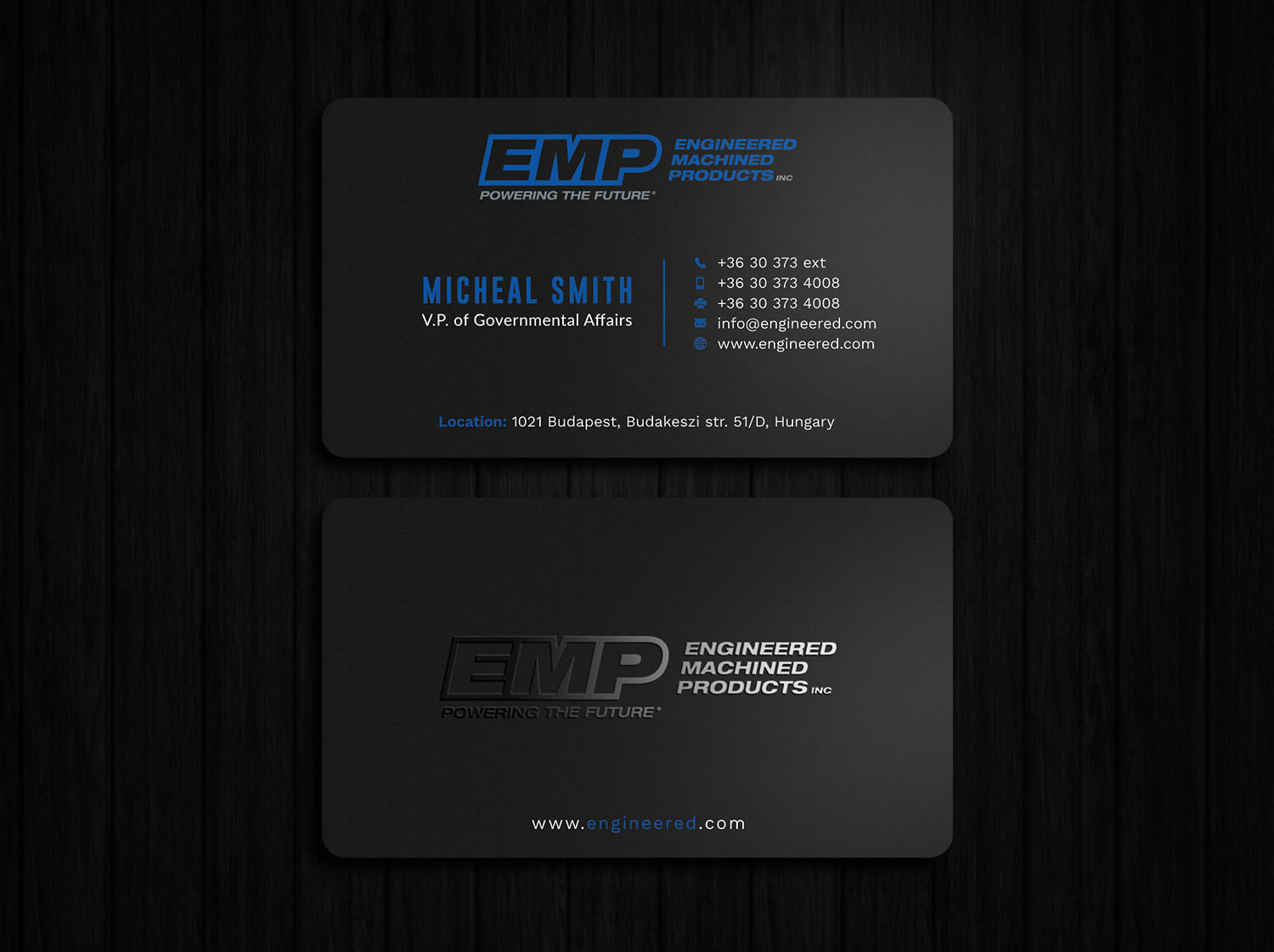 Business Card Design by Tripti Ranjan Gain for Engineered Machined Products, Inc | Design #17746890