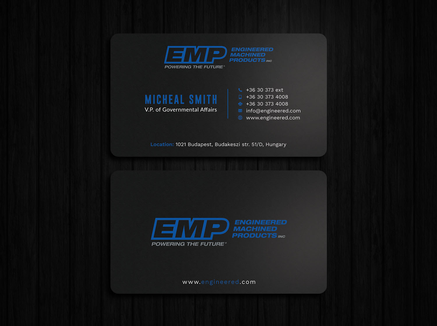 Business Card Design by Tripti Ranjan Gain for Engineered Machined Products, Inc | Design #17746895