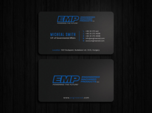 Business Card Design by Tripti Ranjan Gain for Engineered Machined Products, Inc | Design: #17746895